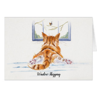 Ginger Cat Window Shopping