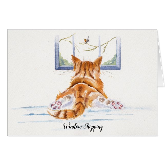 Ginger Cat Window Shopping (Front Horizontal)