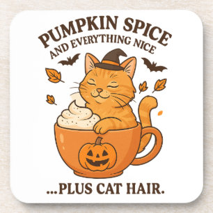 Ginger Cat Witch – Cute Halloween Design with Pump Coaster