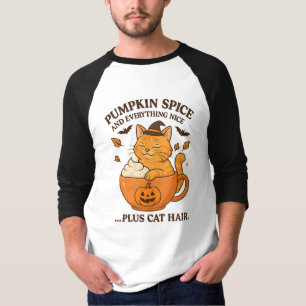 Ginger Cat Witch – Cute Halloween Design with Pump T-Shirt