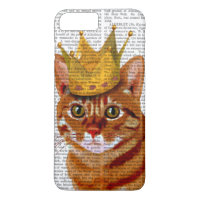 Ginger Cat with Crown Portrai