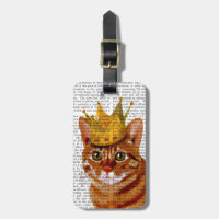 Ginger Cat with Crown Portrai