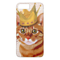 Ginger Cat with Crown Portrait