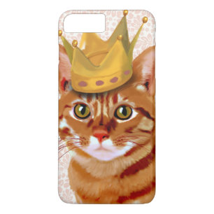 Ginger Cat with Crown Portrait iPhone 8 Plus/7 Plus Case