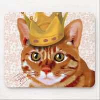 Ginger Cat with Crown Portrait