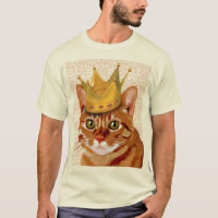 Ginger Cat with Crown Portrait
