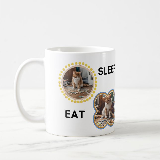 Ginger cats Jigsaw Puzzles cat lover Puzzle fan Coffee Mug (Left)