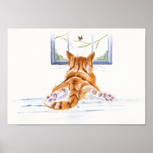 Ginger Cats / kittens: "Window Shopping" Poster (Front)