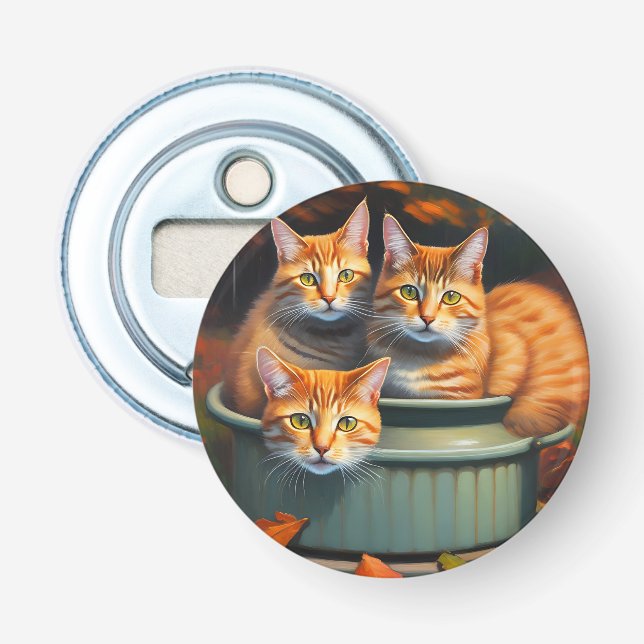 Ginger Cats Pot Plants, Bottle Opener (Front)