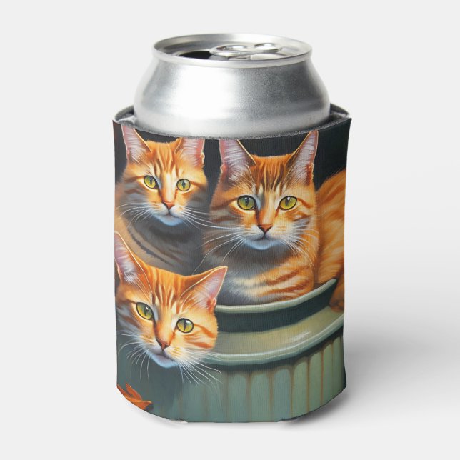Ginger Cats Pot Plants, Can Cooler (Can Front)