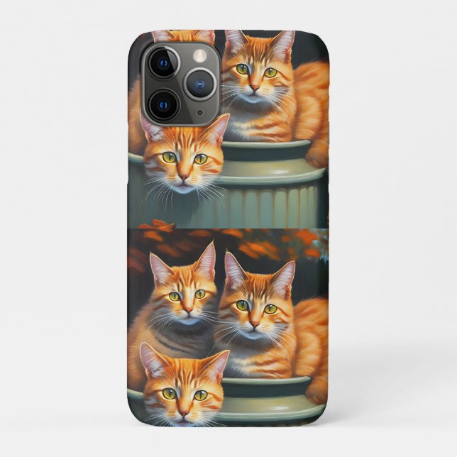 Ginger Cats Pot Plants,  Case-Mate iPhone Case (Back)