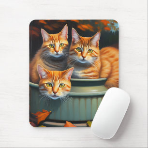 Ginger Cats Pot Plants, Mousepad