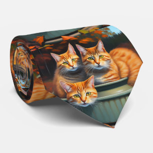 Ginger Cats Pot Plants, Neck Tie