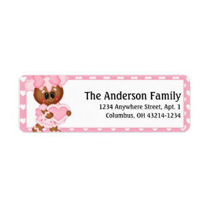 Ginger Cookie Valentine's Day Address Labels d4