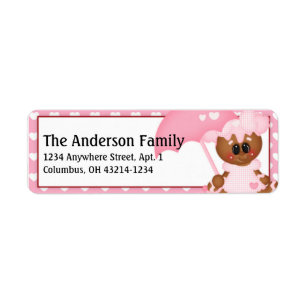 Ginger Cookie Valentine's Day Address Labels d7