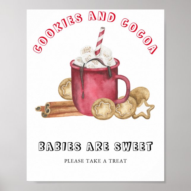 Ginger cookies with cocoa Babies are sweet  Poster (Front)