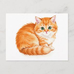 Ginger Cuddly Kitten Postcard