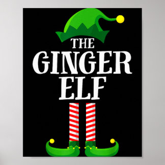 Ginger Elf Matching Family Group Christmas Party P Poster