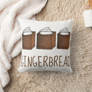 Ginger Gingerbread Cake Sugar Spice Slice Baking Cushion