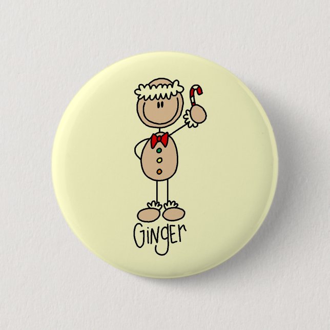 Ginger Gingerbread Cookie Tshirts and Gifts 6 Cm Round Badge (Front)