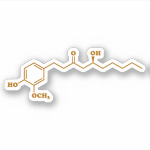 Ginger Gingerol Molecule Chemical Formula