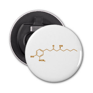 Ginger Gingerol Molecule Chemical Formula Bottle Opener