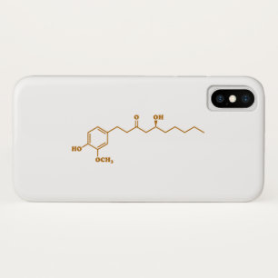 Ginger Gingerol Molecule Chemical Formula iPhone X Case