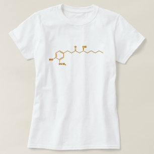 Ginger Gingerol Molecule Chemical Formula T-Shirt