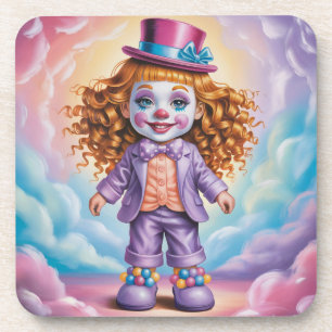 Ginger Girl Clown Coaster Set