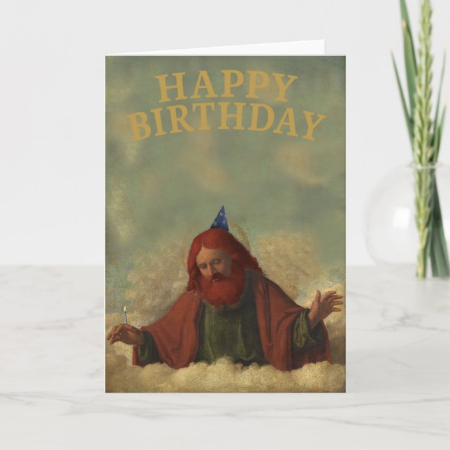 Ginger God Birthday Card (Front)