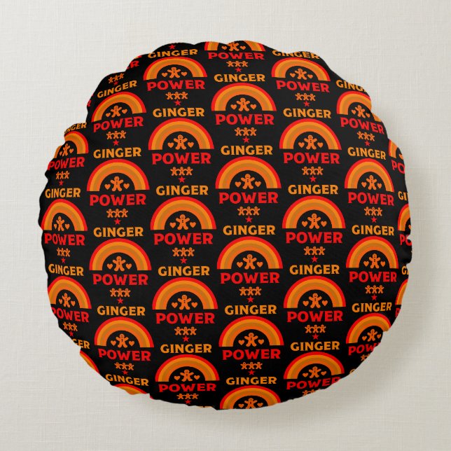 Ginger Hair Pride Round Cushion (Front)