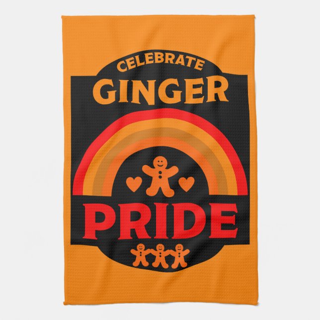 Ginger Haired Pride Tea Towel (Vertical)