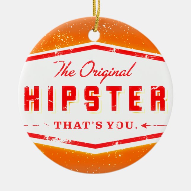 GINGER HIPSTER STYLE CERAMIC ORNAMENT (Front)