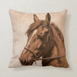 Ginger horse from Black Beauty book Cushion