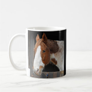 Ginger Horse on Farm with Name Coffee Mug