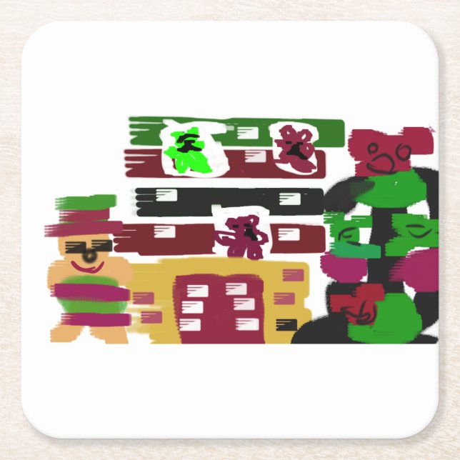 Ginger hotel square paper coaster (Front)