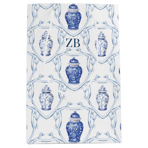 Ginger Jar Blue and White Chinoiserie  Medium Gift Bag