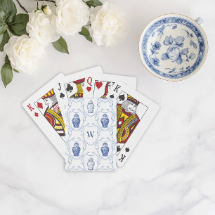 Ginger Jar Blue and White Chinoiserie Playing Cards