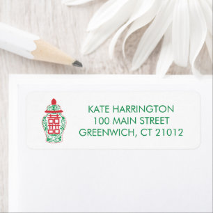 Ginger Jar Christmas Return Address Label