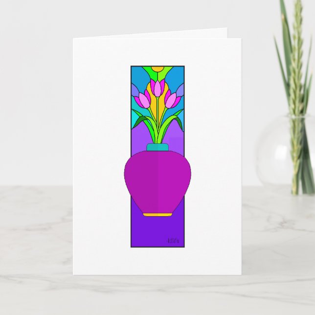 Ginger Jar Floral sympathy card (Front)