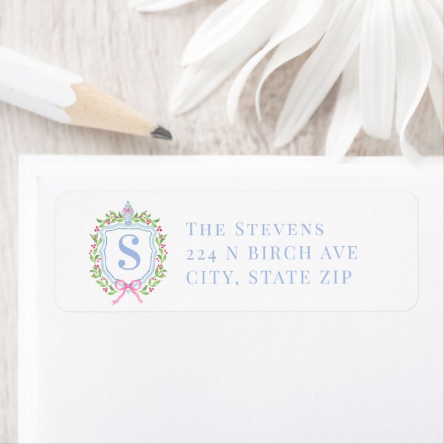 Ginger Jar Monogram Address Return Address Label (Insitu)