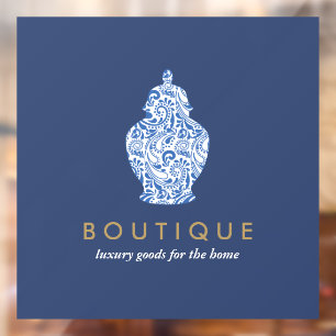 Ginger Jar Pottery Logo Blue Boutique Designer