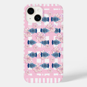 Ginger Jars Double Happiness Pink Floral Case-Mate iPhone 14 Case
