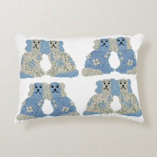 Ginger Jars Magnolias Staffordshire Dogs Decorative Cushion