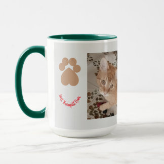 Ginger kitten 2 photos, best therapist,  mug