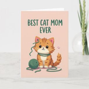 Ginger Kitten Best Cat Mum Ever Card