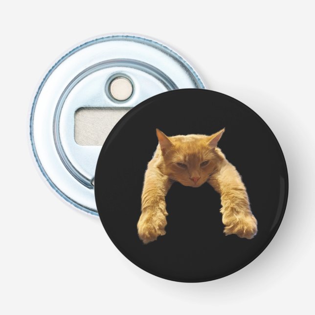 Ginger Lazy Cat, Bottle Opener (Front)