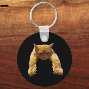 Ginger Lazy Cat, Keyring