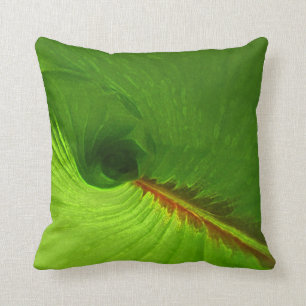 Ginger Leaf Abstract Accent Pillow
