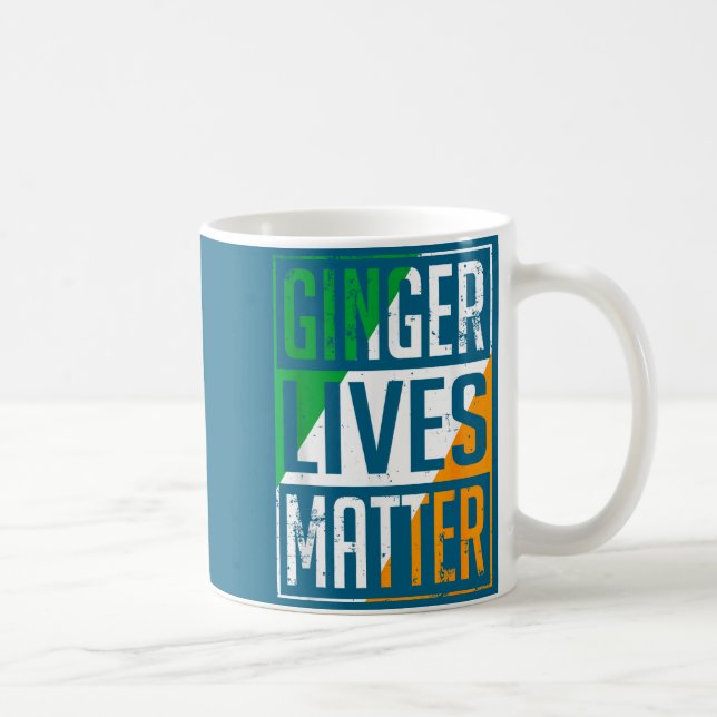 Ginger Lives Irish Flag St Patricks Day Redhead Me Coffee Mug (Right)